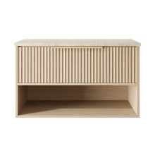 Merewether 900mm Wall Hung Single Vanity with Solid Surface Countertop